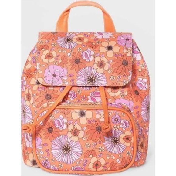 Wild Fable Mini Flap Backpack - Floral - Picture 2 of 5